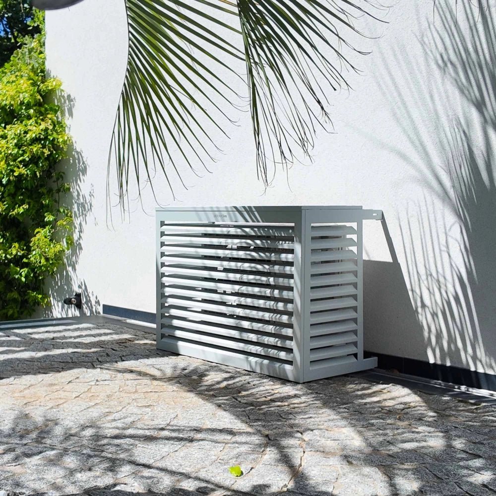 Cache climatiseur et pompe à chaleur Decoclim Alu taille M blanc RAL 9010 - DECOCLIM-23AM9010