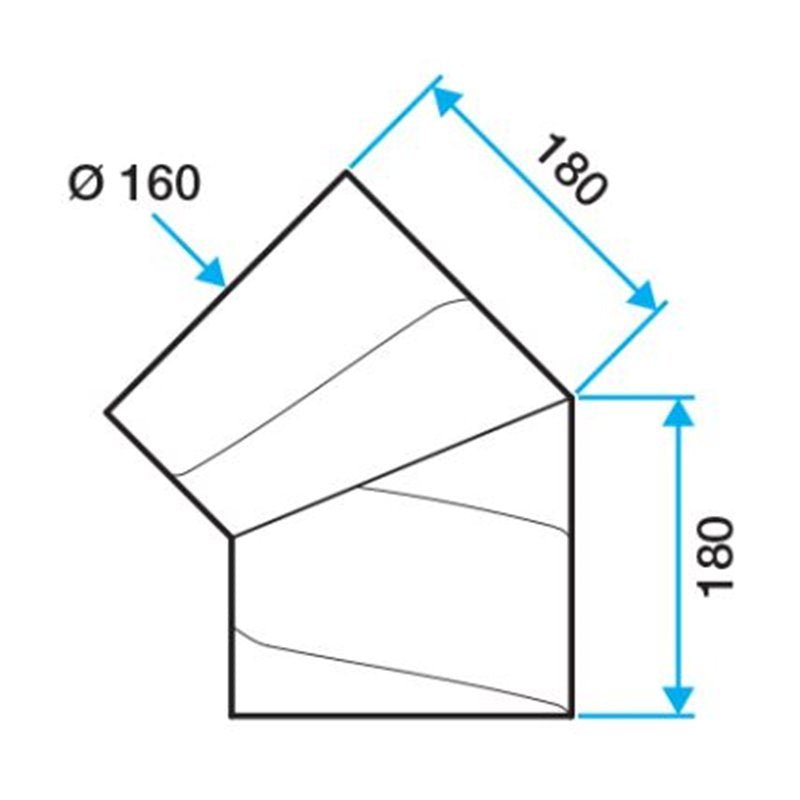 Calogaine Coude 45° Ø 160 mm