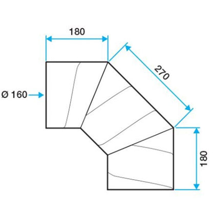 Calogaine Coude 90° Ø 160 mm