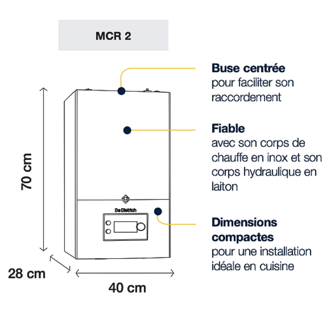 Chaudière MCR 2 XL 30 MI Chauffage et eau chaude micro-accumulée