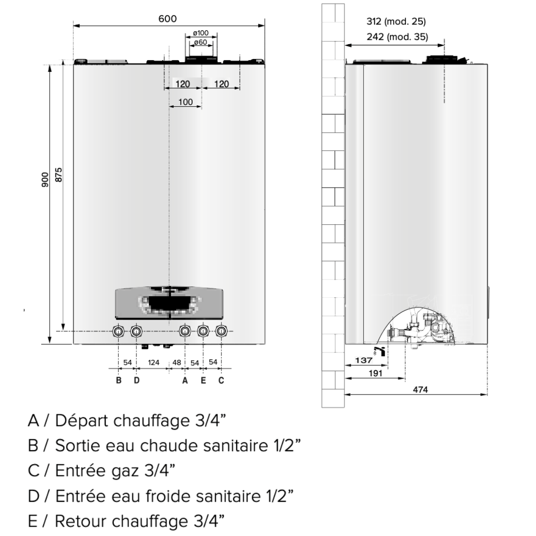 Chaudière à condensation CLAS B ONE MAX 35 kW - 3301614