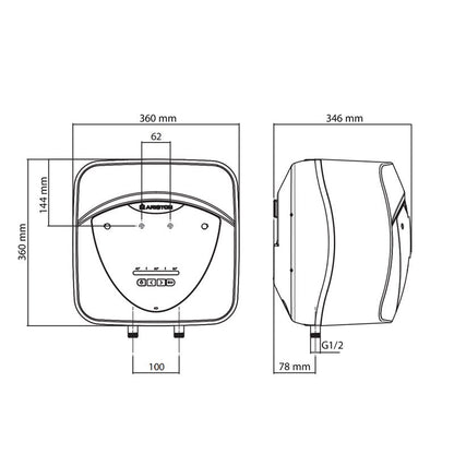 Chauffe-eau électrique Andris Lux Eco 15 Litres sur évier