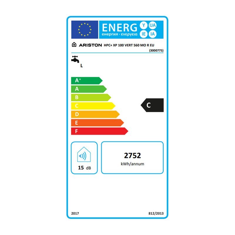 Chauffe-eau électrique HPC+ XPERT Vertical mural 100 litres Ø560 mm