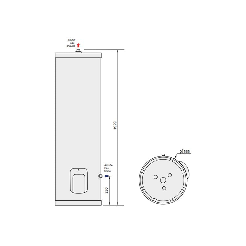 Inox Expert Vertical sur socle 300L