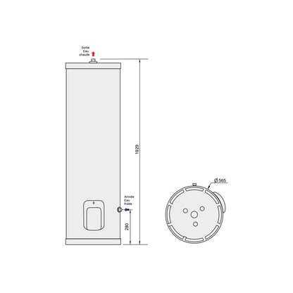 Inox Expert Vertical sur socle 300L