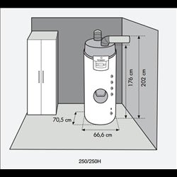 Chauffe-eau Thermodynamique Elensio De Dietrich 250L, Appoint Solaire/Chaudière, Économie Énergétique.