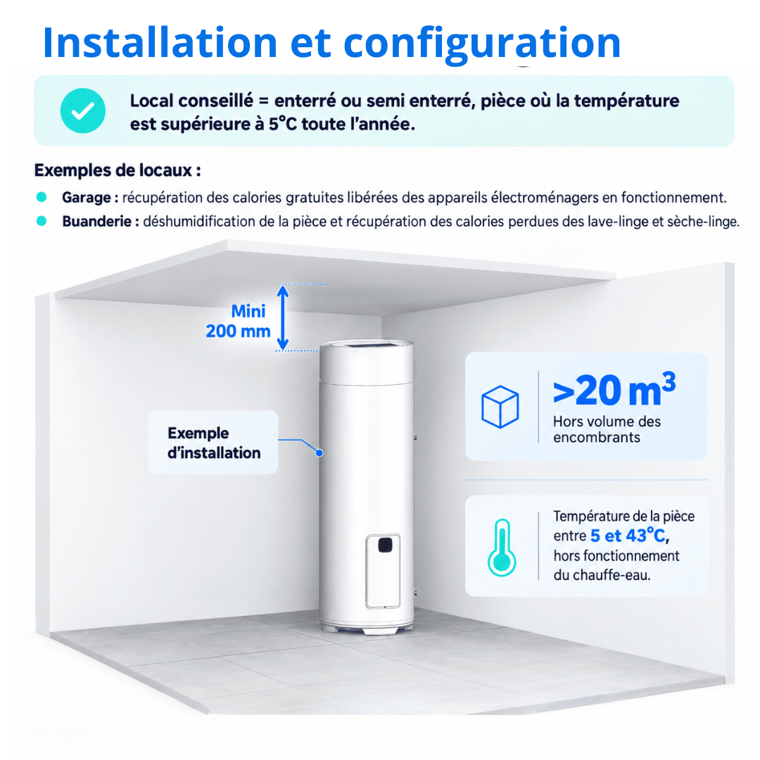 Chauffe-eau thermodynamique Atlantic Égéo 200 L connecté - 232516