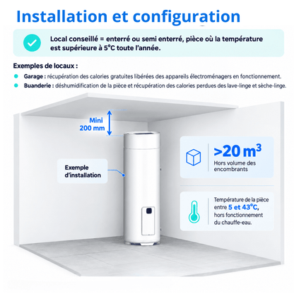Chauffe-eau thermodynamique Atlantic Égéo 200 L connecté - 232516