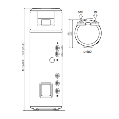 Chauffe - eau thermodynamique Nuos Plus S2 WI - FI 250 L FS - 3069791
