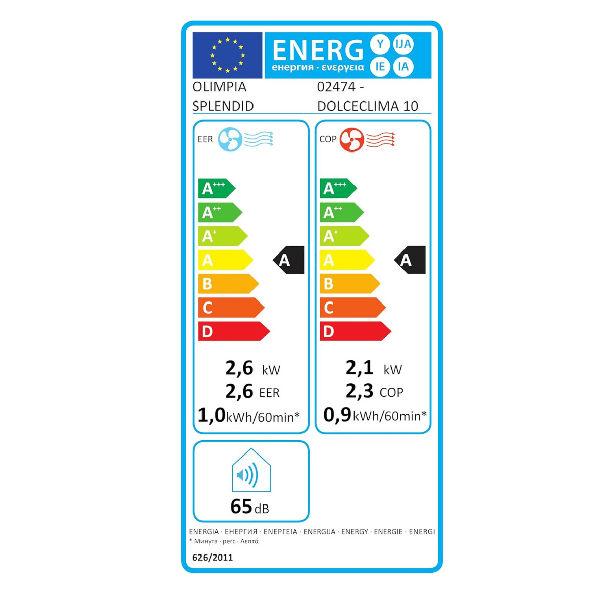 Climatiseur mobile réversible Olimpia Splendid Dolceclima 10 HP Wifi - 02474