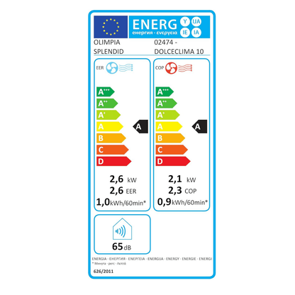 Climatiseur mobile réversible Olimpia Splendid Dolceclima 10 HP Wifi - 02474