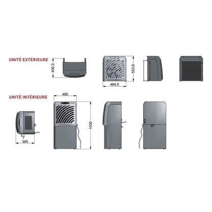Climatiseur split à raccorder sur place 