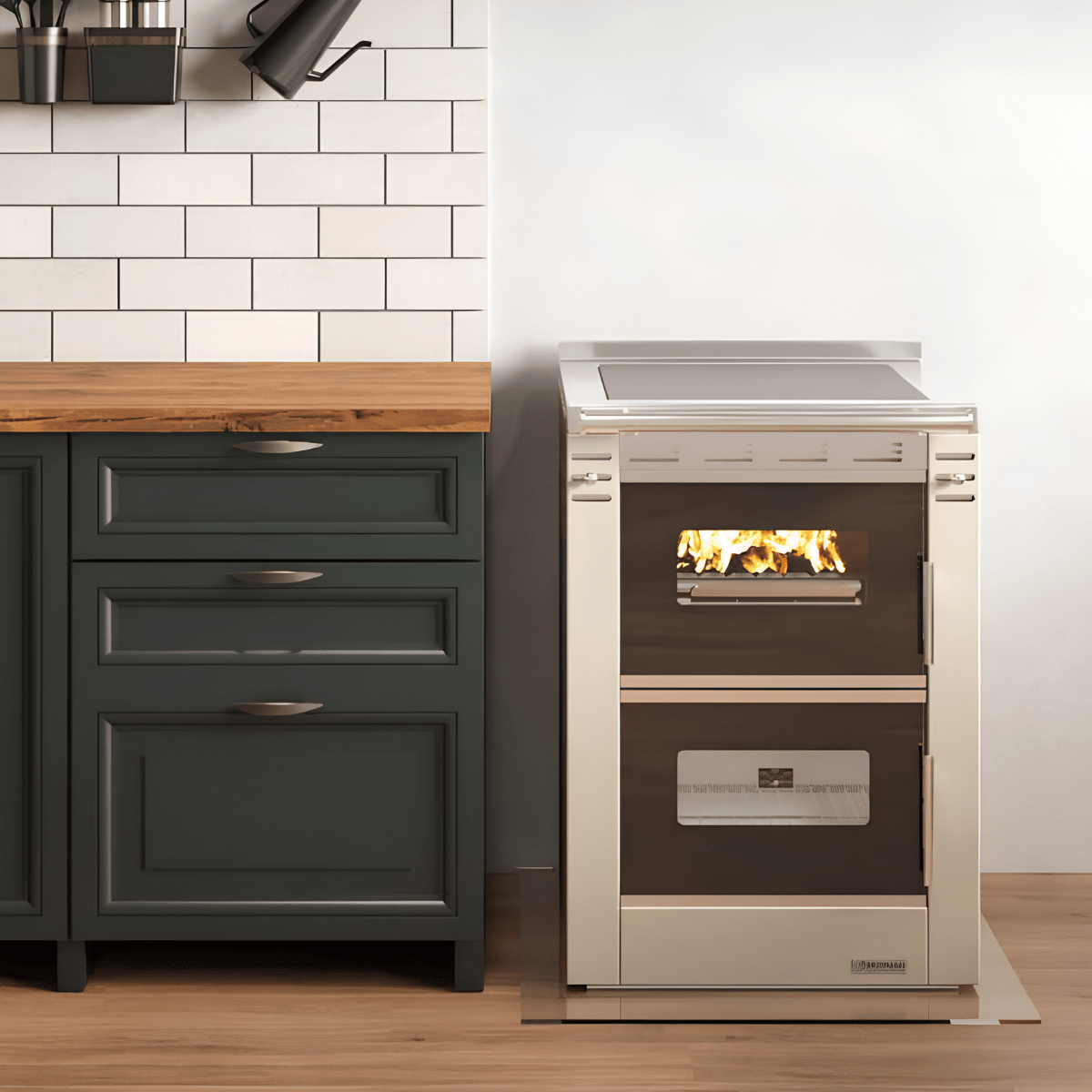 Cuisinière à bois Morvan Cook'R 60 7,5 kW Ivoire - 526345