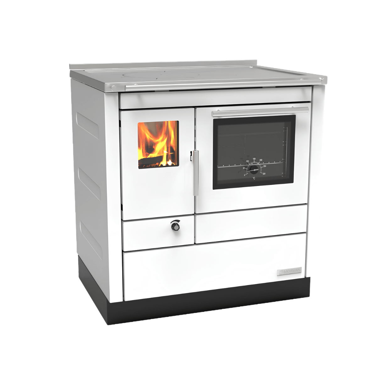 Cuisinière à bois Morvan Cook'R 80 5,2 kW Blanche - 526340