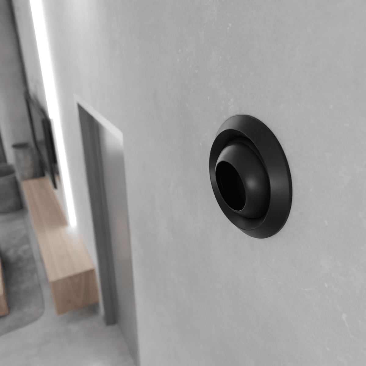 Diffuseur longue portée noir Ø 250 mm