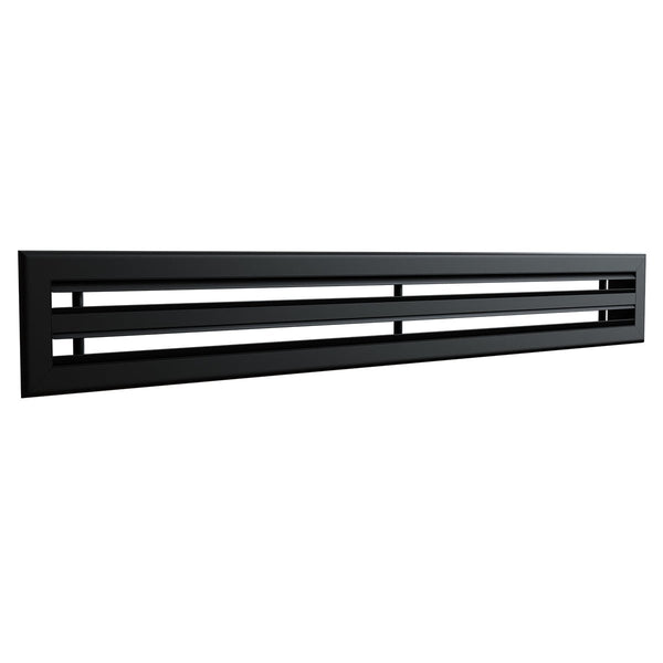 Diffuseur 2 fentes noir de 1000x100 mm
