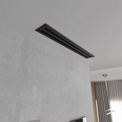 Diffuseur 2 fentes noir de 800 x 100 mm
