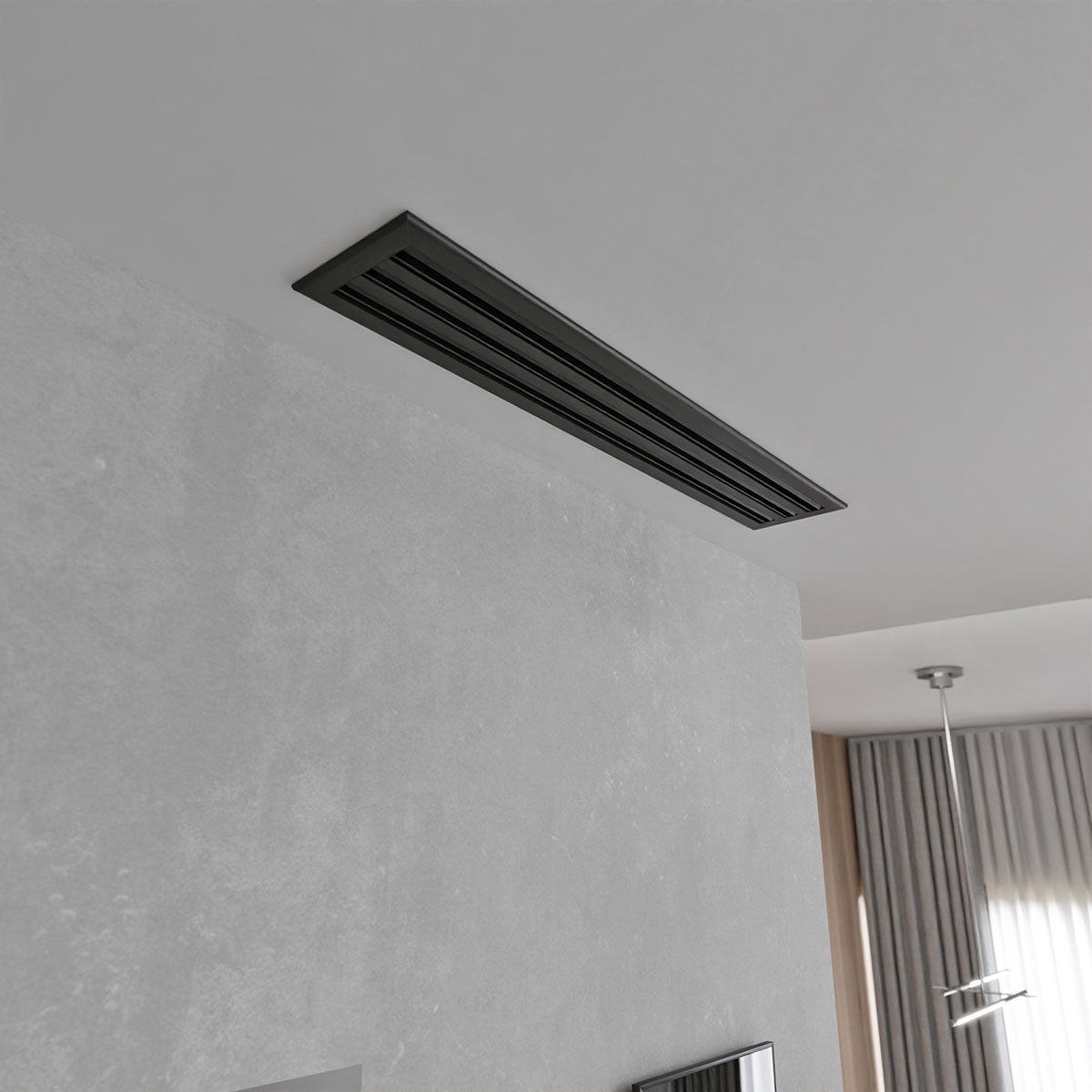 Diffuseur 3 fentes noir de 800 x 150 mm