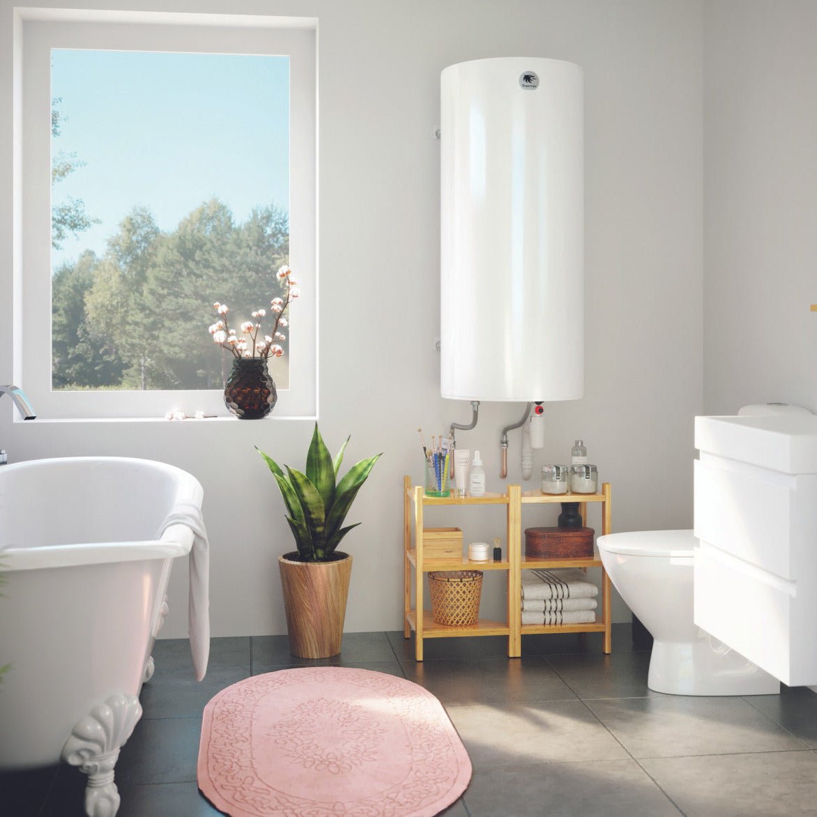 Duralis ACI Hybride 200L vertical mural compact - chauffe - eau électrique - 861413