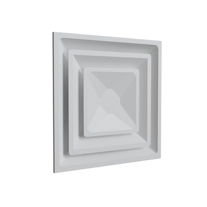 Diffuseur faux-plafond blanc mat Ø 200