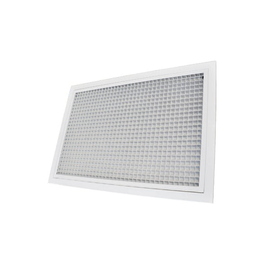 Grille de reprise porte-filtre 600x400 mm aluminium blanc mat