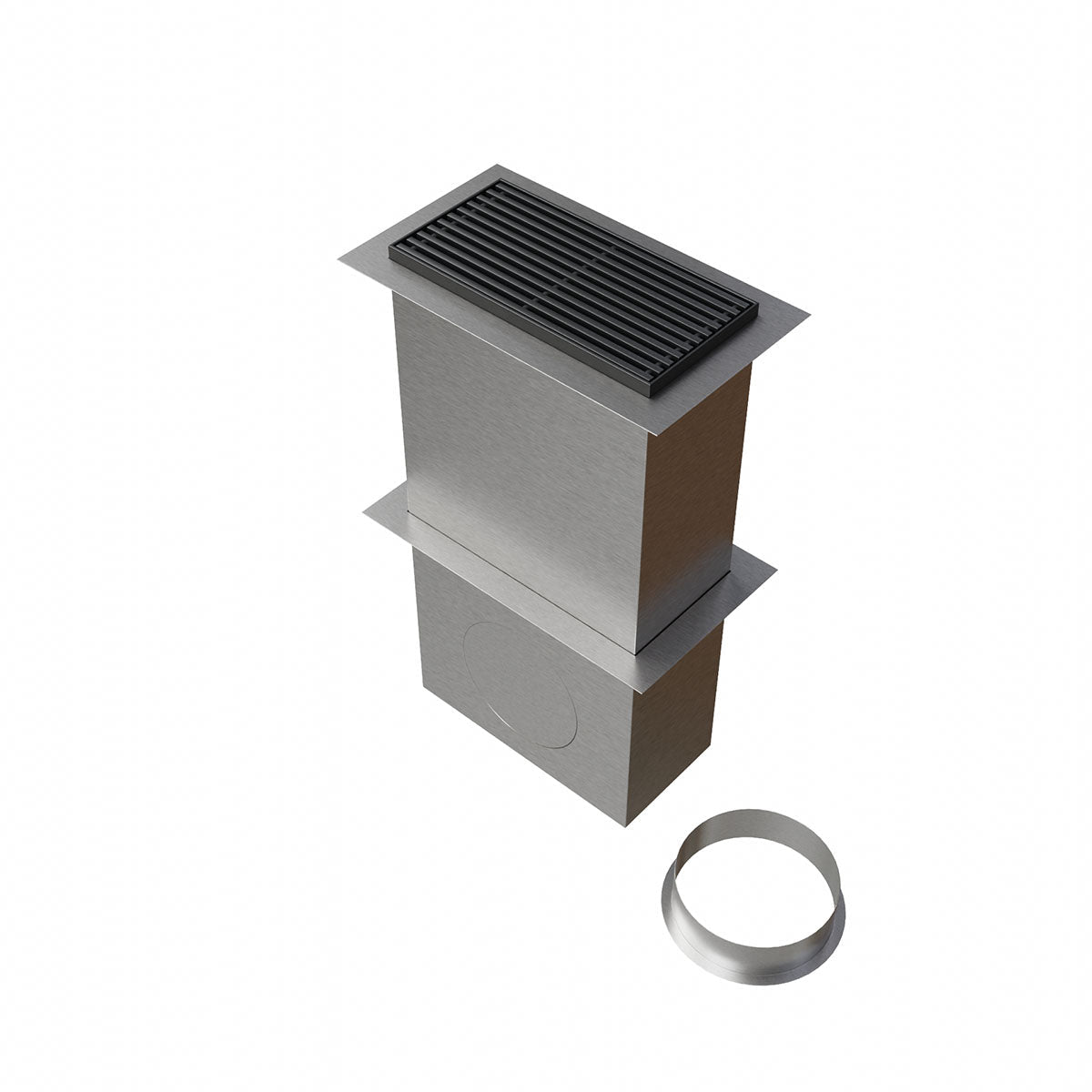 Grille de sol aluminium gris 300 x150 mm