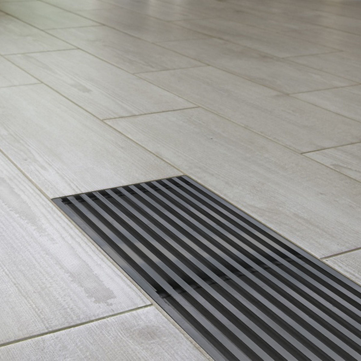 Grille de sol aluminium gris 400 x150 mm