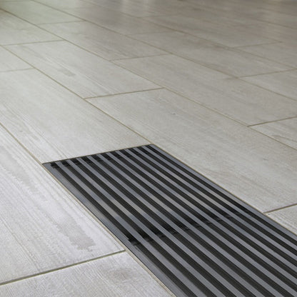 Grille de sol aluminium gris 400 x150 mm