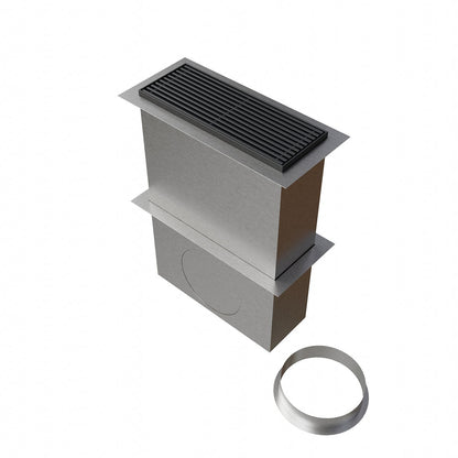 Grille de sol aluminium gris 400 x150 mm