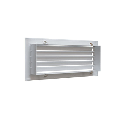 Grille soufflage à lames courbes 400X150