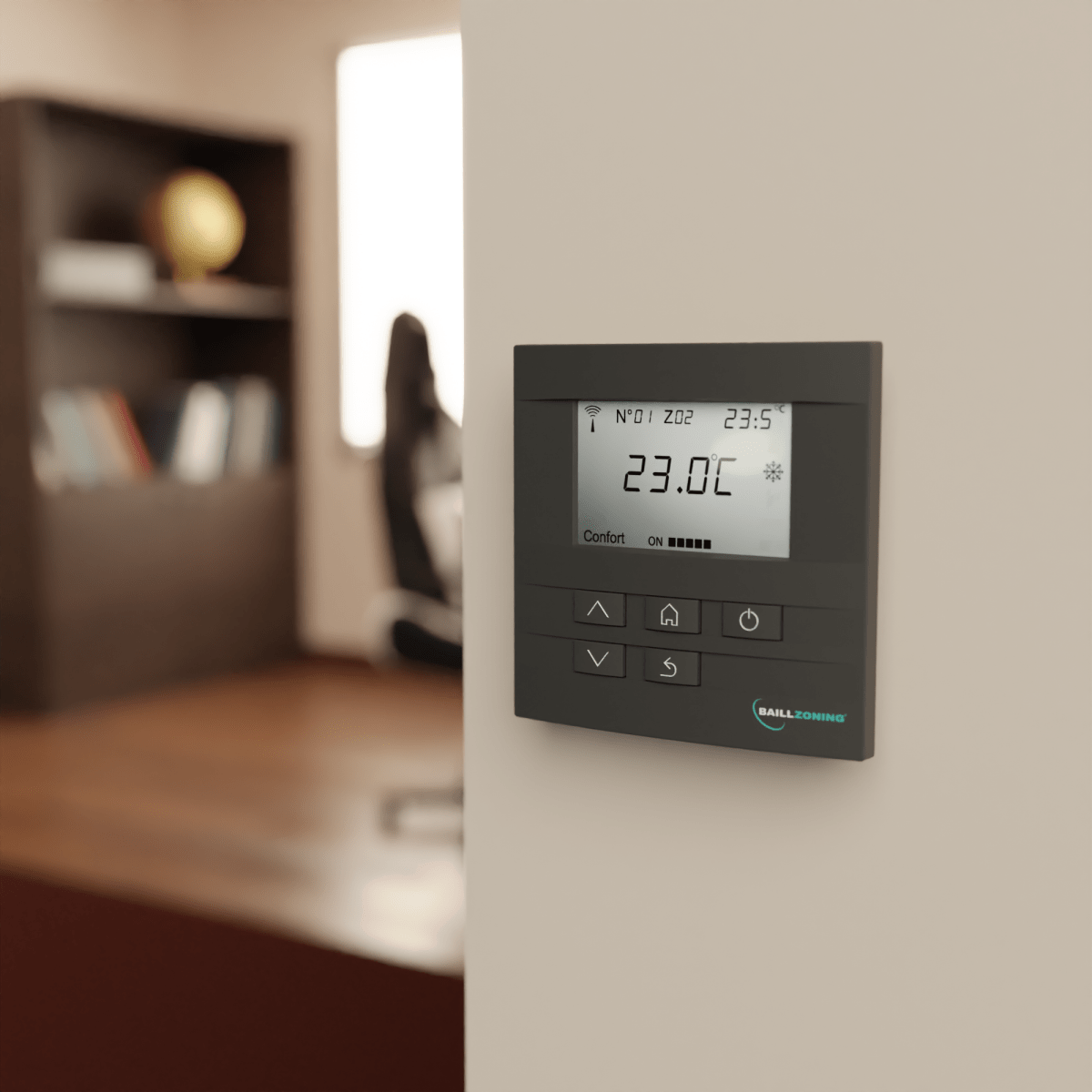Horloge de programmation anthracite pour régulation baillzoning proreg ta