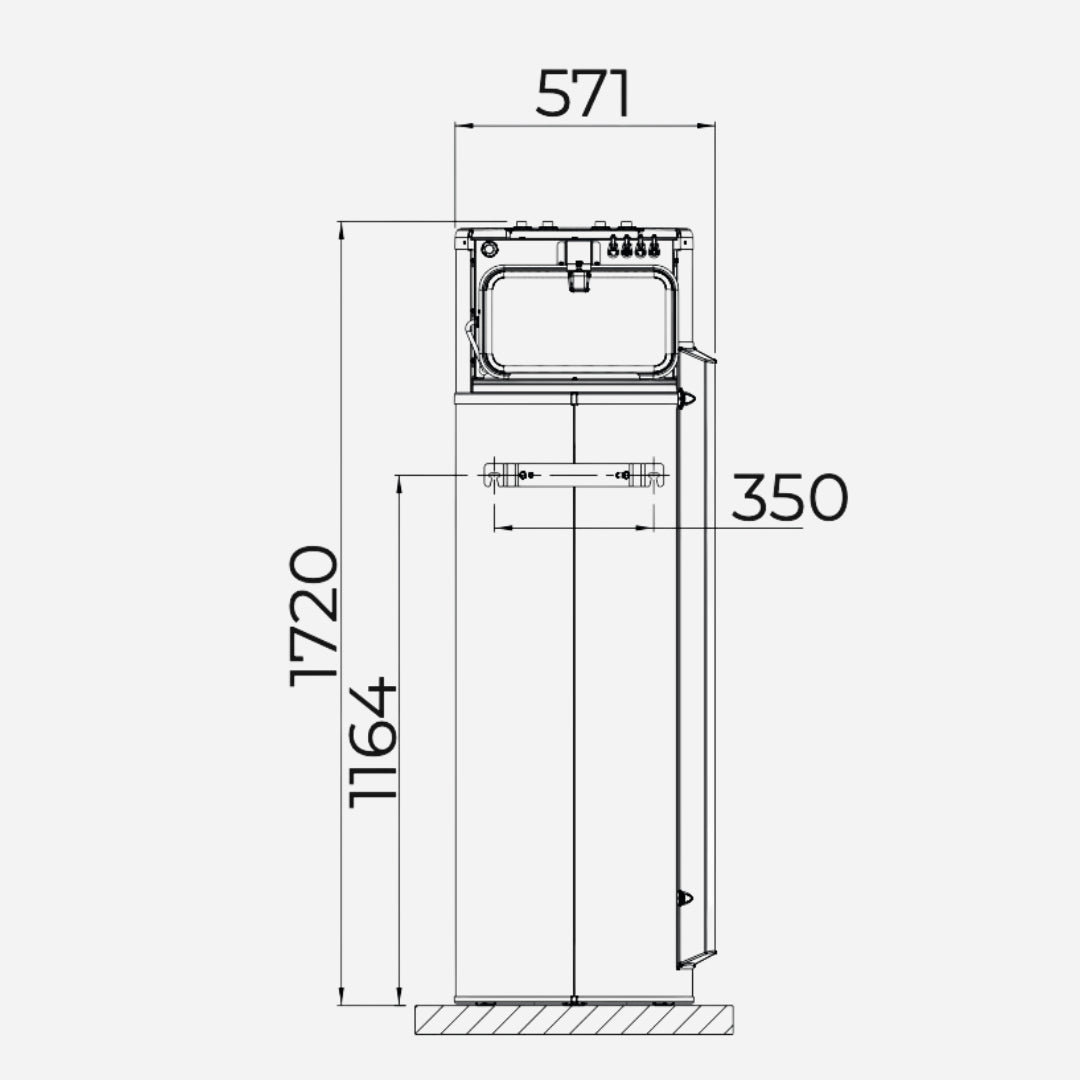 Dimension pilote : 571 X 1725 X 560 mm