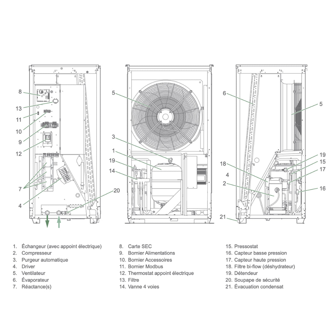 Ixtra M 12kW Triphasé - Pompe à chaleur monobloc - Atlantic #526216