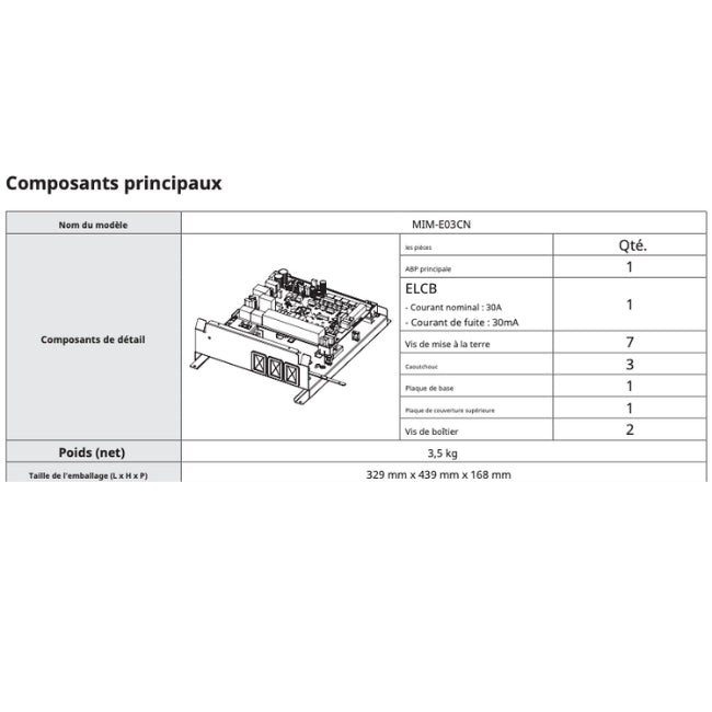 Kit de contrôle MIM - E03EN pour EHS Monobloc R32 - Accessoires #MIM - E03EN