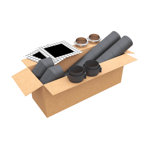 Kit de raccordement horizontal pour ballon thermodynamique pour D160mm - 188850