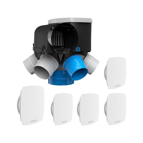 kit de ventilation mécanique contrôlée simple flux avec 3 bouches universelles - 412290