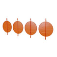 Lot de 4 volets Ø 200 mm