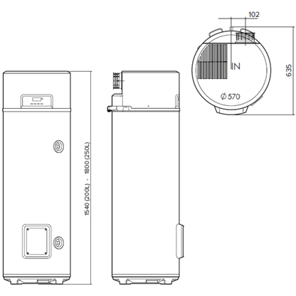 NUOS FIT S2 WIFI 200 FS - Chauffe - eau thermodynamique - 4057014