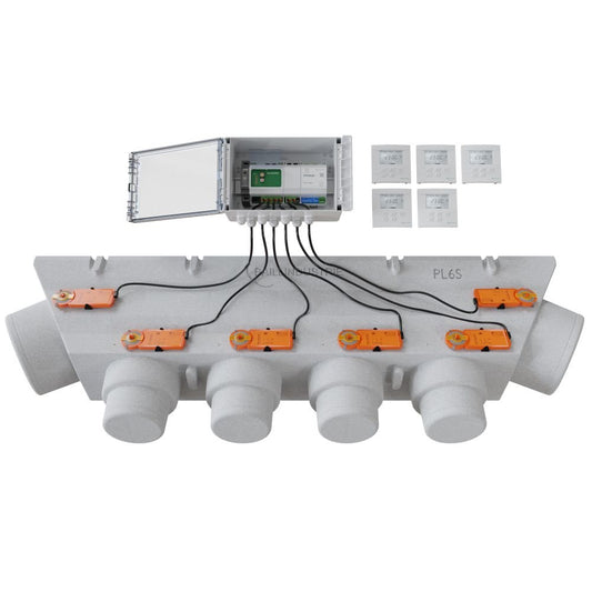 Pack de régulation à 5 zones - thermostat Blanc - PACK REGUL 5Z - 6M TB