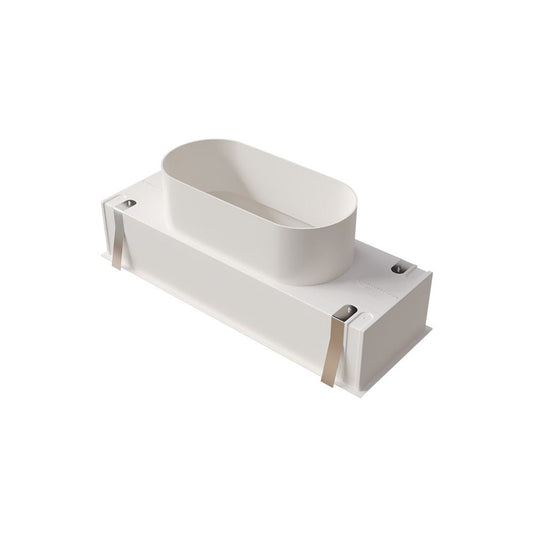 Plénum ABS pour grille soufflage 300x100 mm avec fixation rapide - #PLSABS300X100