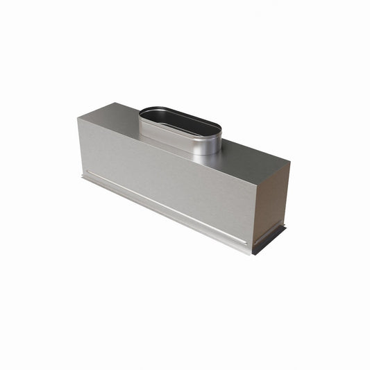 Plénum acier isolé de 600X150 mm