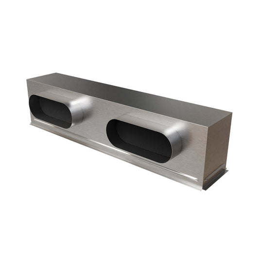 Plénum acier isolé extra-plat de 800x150
