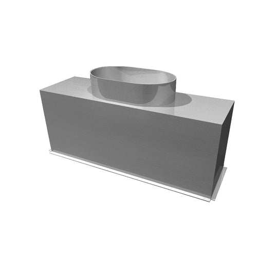 plénum acier isolé pour grille soufflage 500 x 150 mm