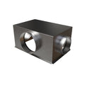 plénum en acier galvanisé avec grille de reprise 600x400 mm - 3 piquages - #PLRACI/LAT 600X400