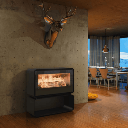 Poêle à bois Morvan Extr'M 7,6 kW Acier noir - 526235