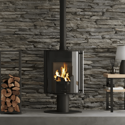 Poêle à bois Morvan Hemisph'R 6,3 kW Acier noir - 526260