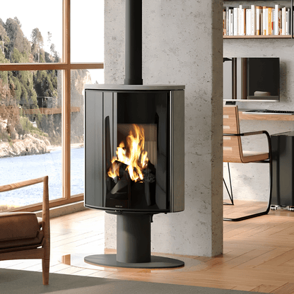 Poêle à bois Morvan Hemisph'R 6,3 kW Pierre ollaire - 526264