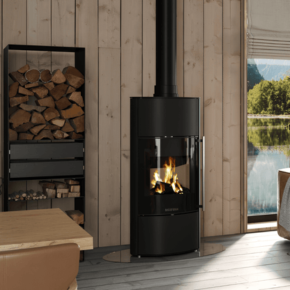 Poêle à bois Morvan Hemisph'R L 6,3 kW Acier noir - 526262