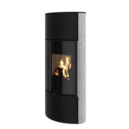 Poêle à bois Morvan Hemisph'R L 6,3 kW Pierre ollaire - 526266