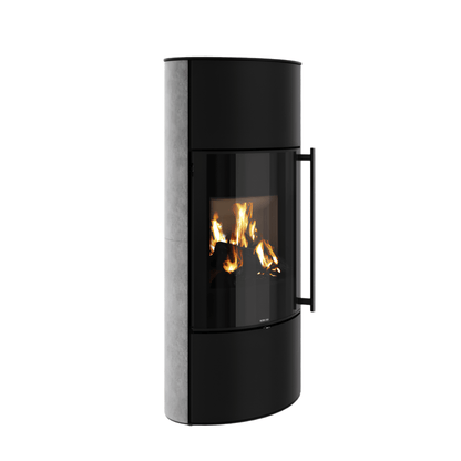 Poêle à bois Morvan Hemisph'R L 6,3 kW Pierre ollaire - 526266